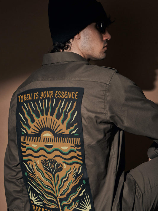 Jacket ANTIBES · Gabardina estampada