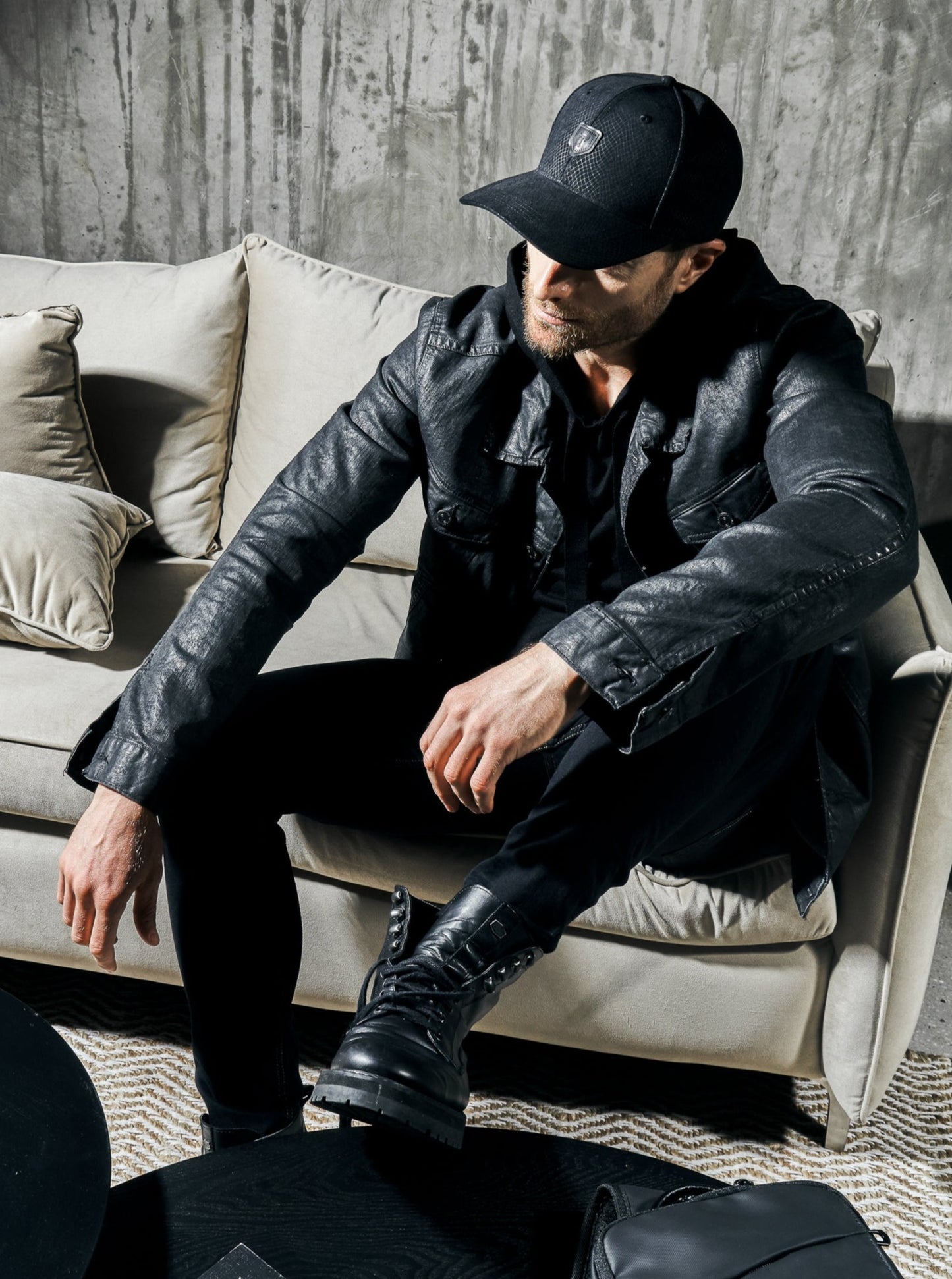 Jacket Tyler · Denim simil cuero
