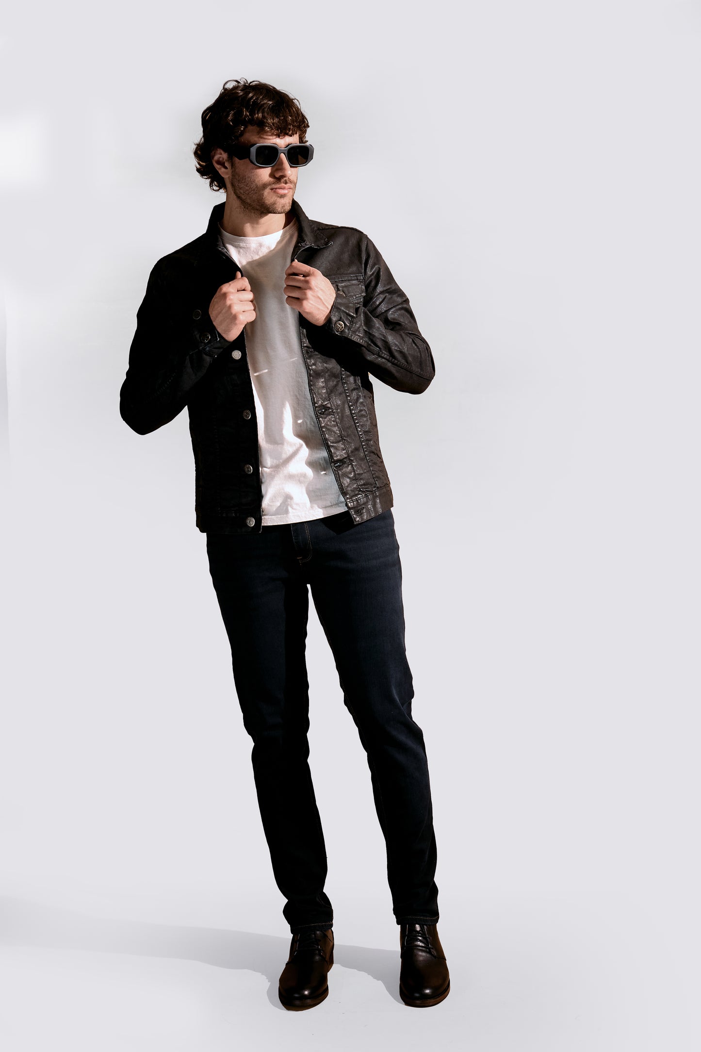 Jacket Tyler · Denim simil cuero