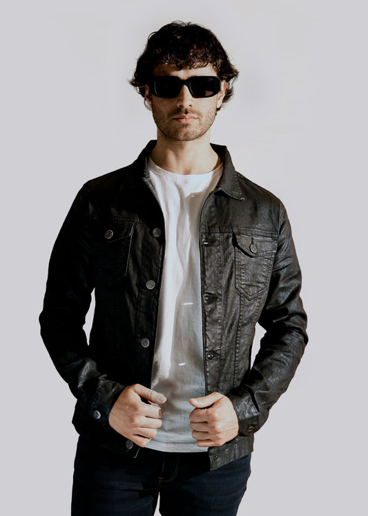 Jacket Tyler · Denim simil cuero