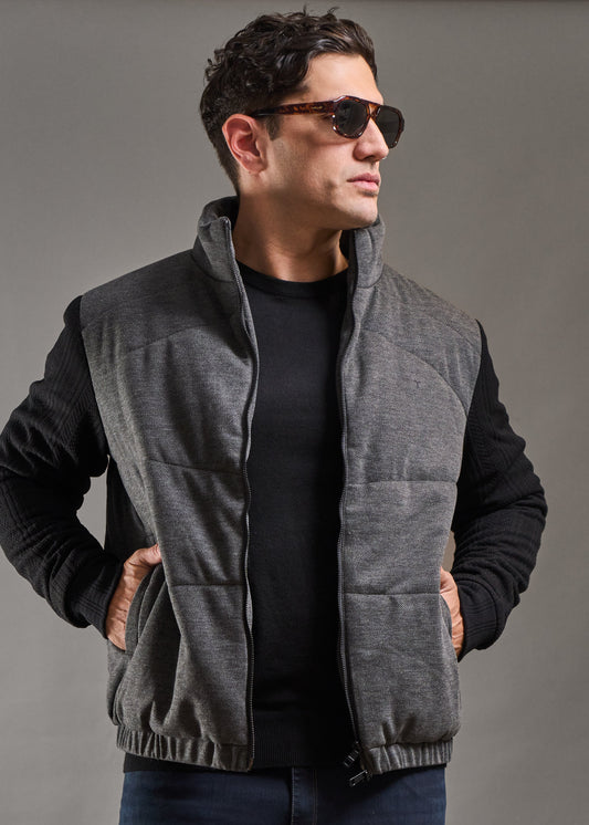 Campera ASPEN Gris/Negro · Slim fit