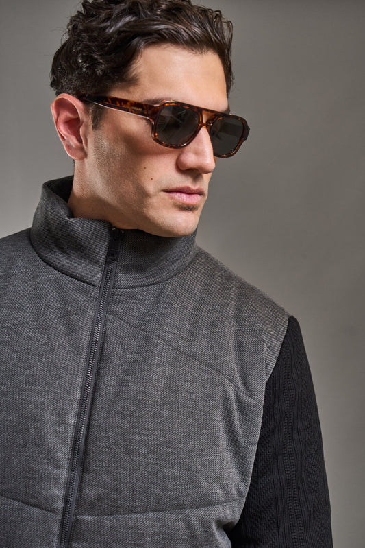 Campera ASPEN Gris/Negro · Slim fit