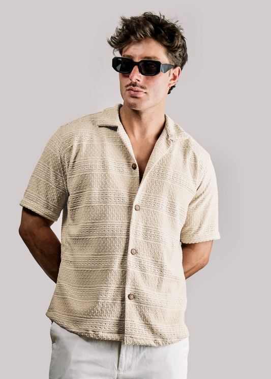 Camisa Ibiza Hueso · Mangas Cortas