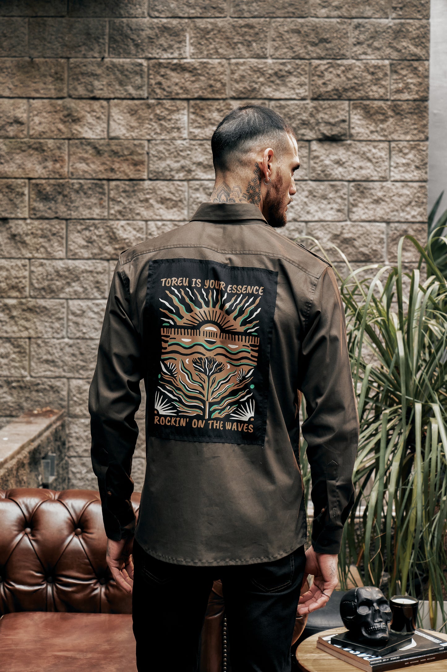 Jacket ANTIBES · Gabardina estampada