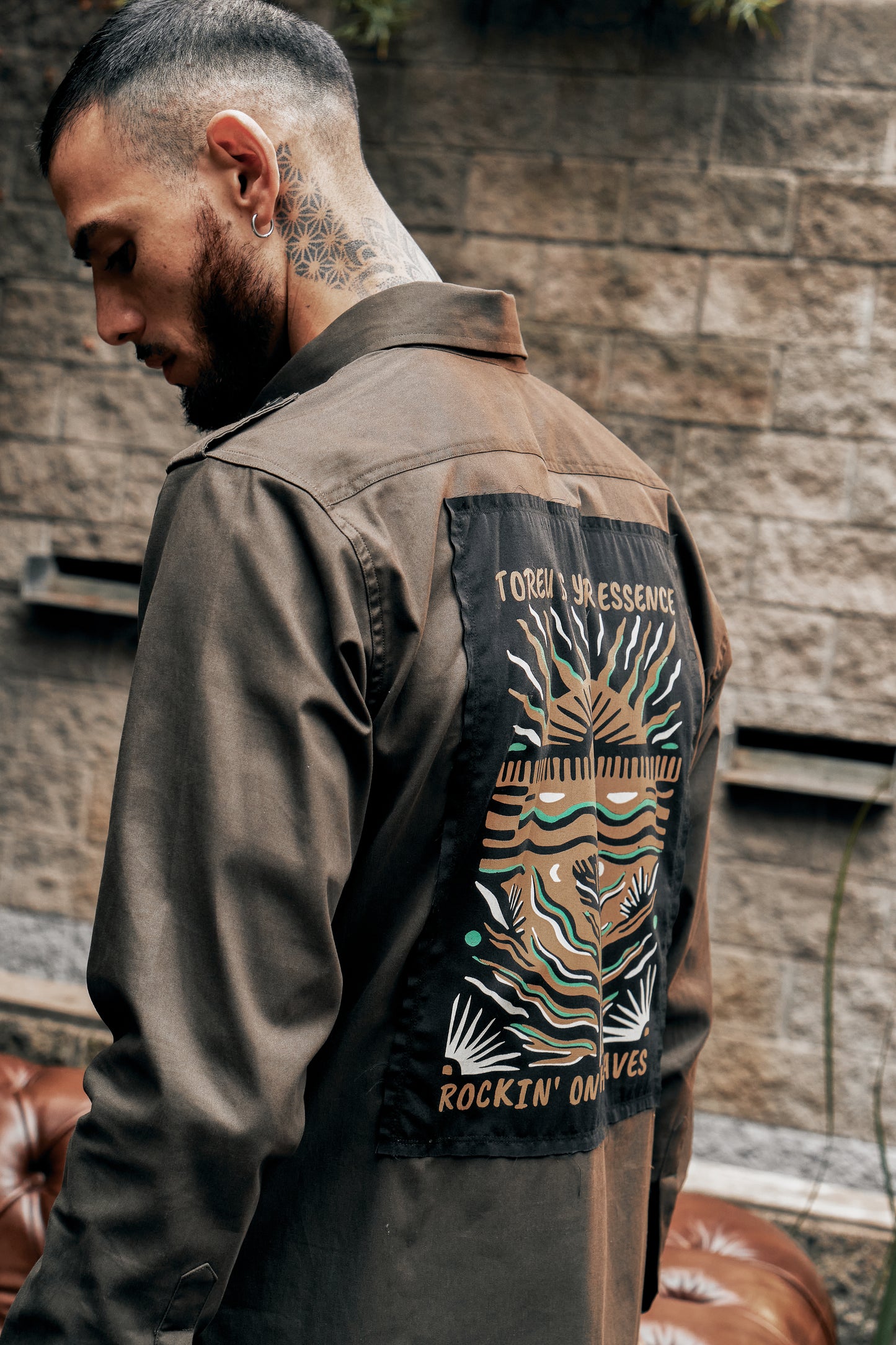 Jacket ANTIBES · Gabardina estampada