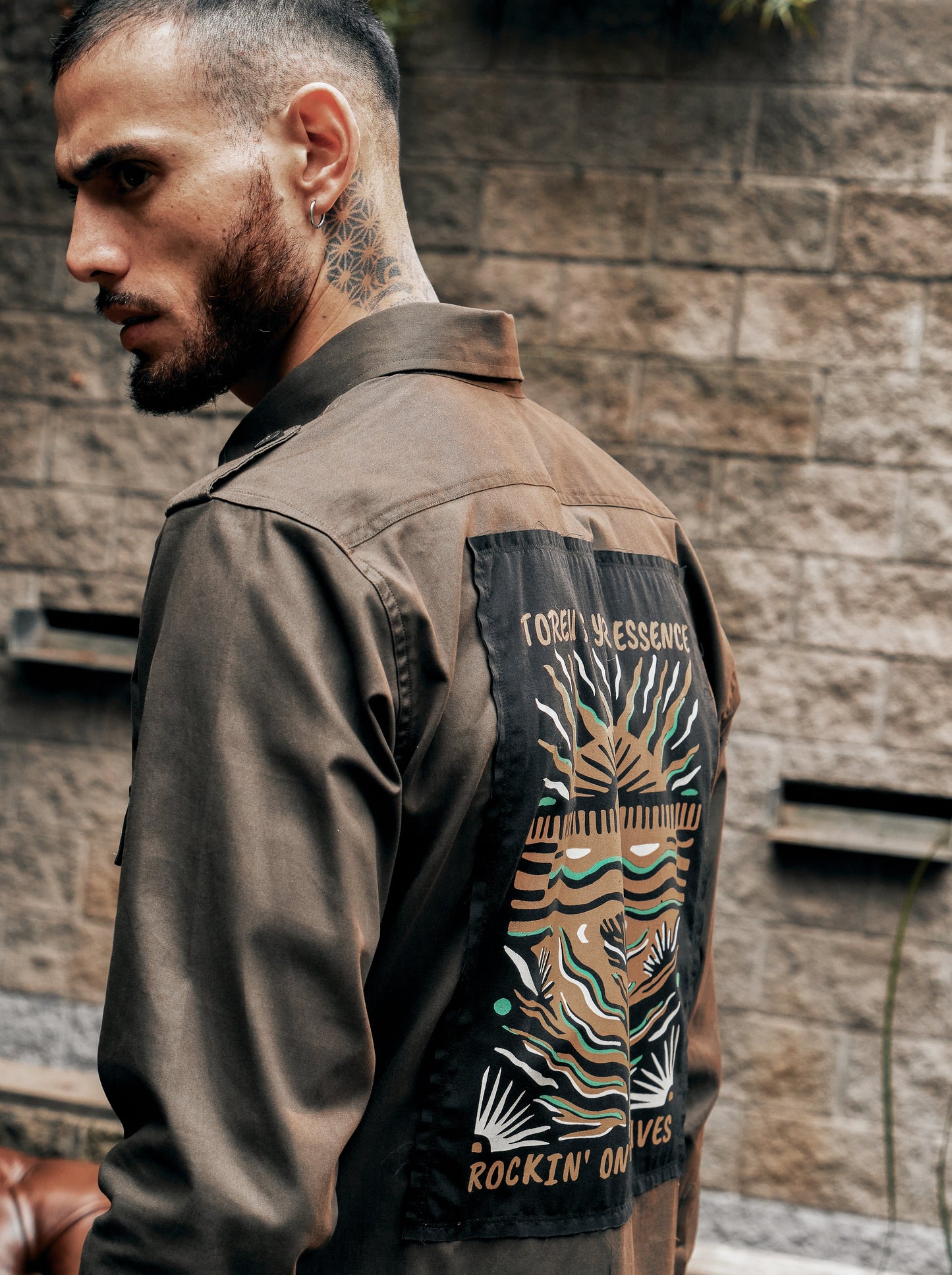 Jacket ANTIBES · Gabardina estampada