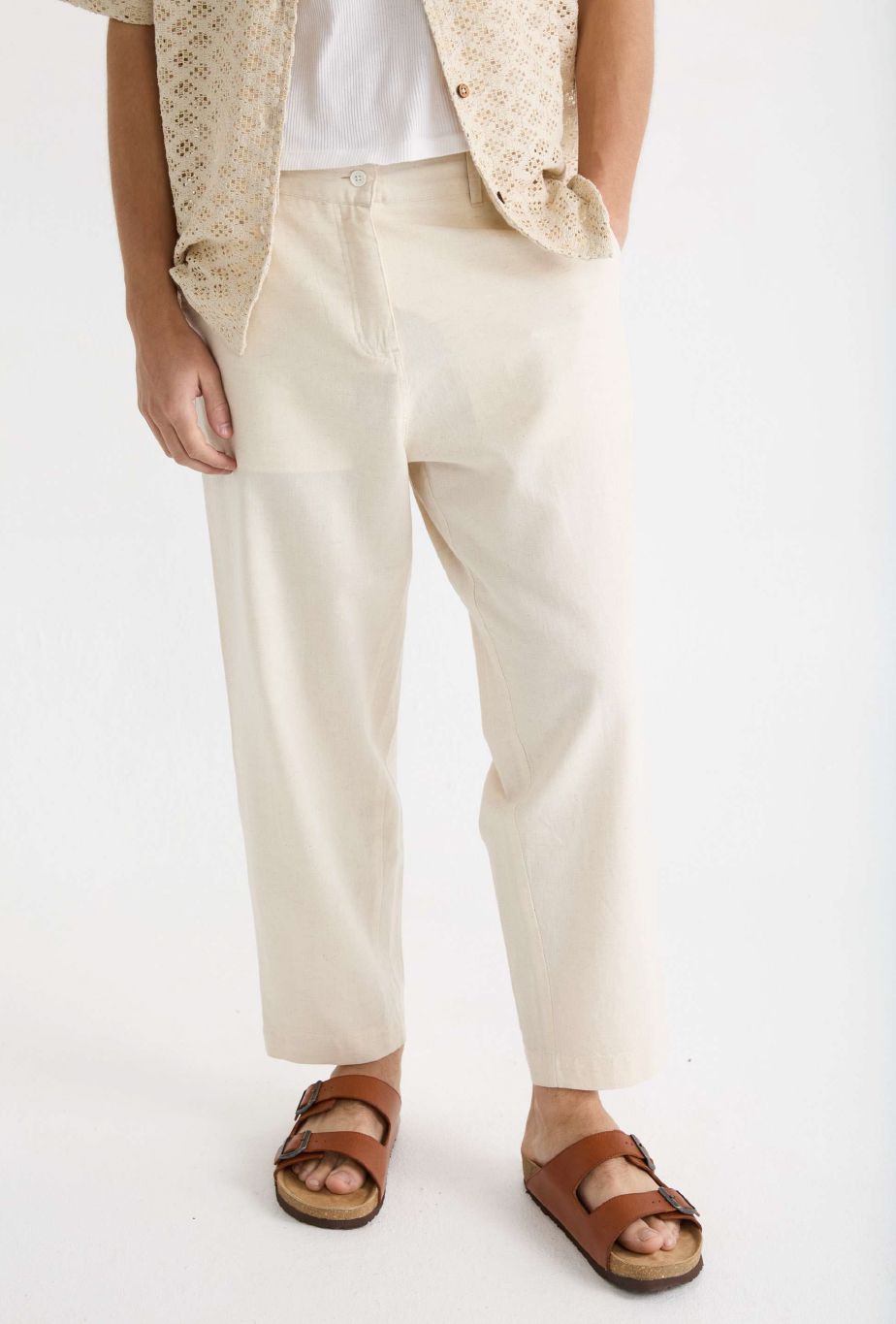 PANTALONES: Lino