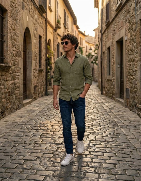 Combo Camisa cliff+Jean Issac