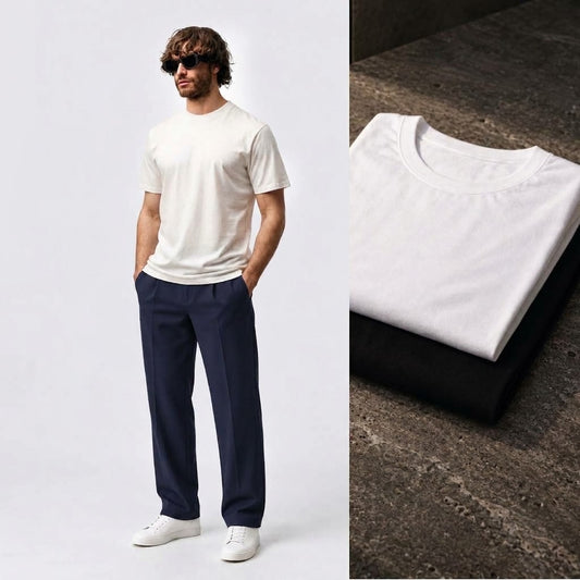 Remera Lisa Mylar Blanco ·Slim Fit