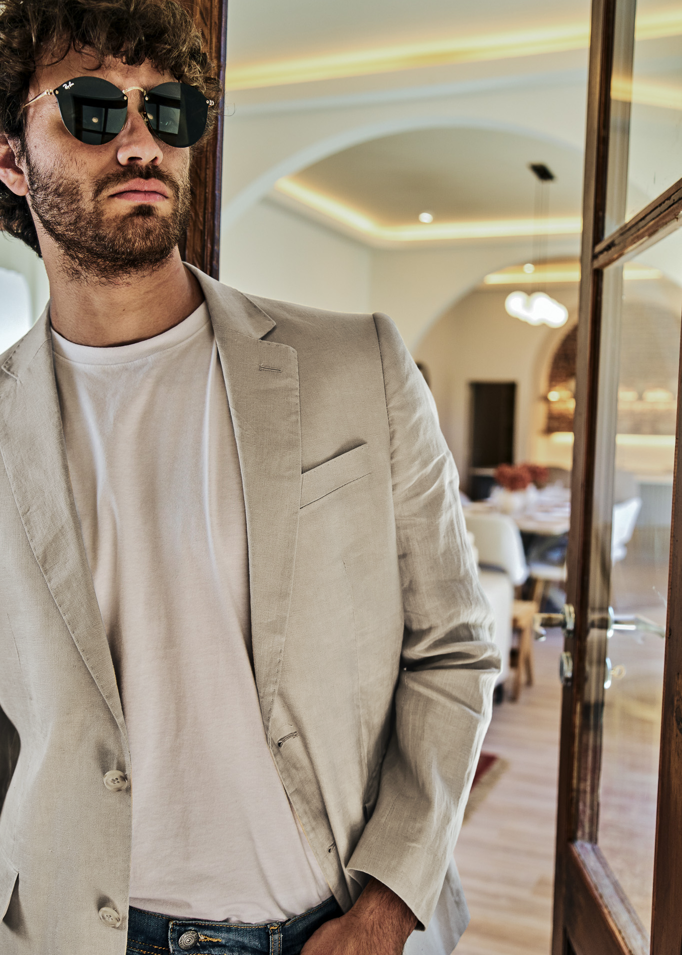 Saco Bari Arena · Lino Slim Fit