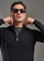 Sweater Hamilton Negro · Cuello medio cierre