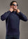 Sweater Hamilton Marino · Cuello medio cierre