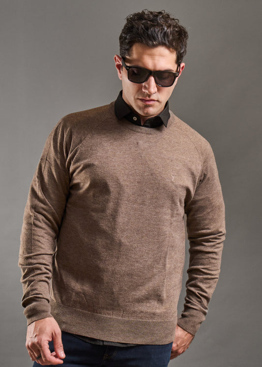 Sweater LECLERC Tostado · Slim Fit