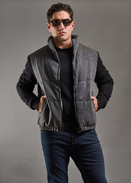 Campera ASPEN Gris/Negro · Slim fit