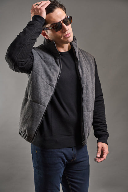 Campera ASPEN Gris/Negro · Slim fit
