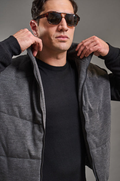 Campera ASPEN Gris/Negro · Slim fit