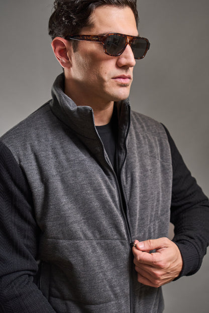 Campera ASPEN Gris/Negro · Slim fit