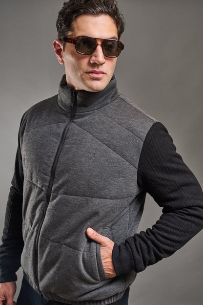 Campera ASPEN Gris/Negro · Slim fit