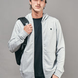 Campera con Capucha Mason Gris Rústico Slim Fit