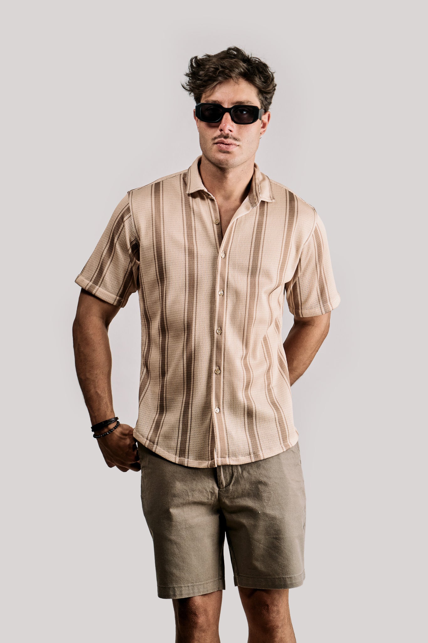 Camisa Mikonos · Mangas Cortas
