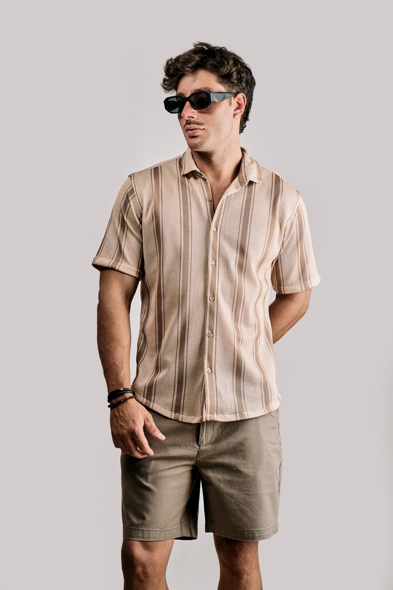 Camisa Mikonos · Mangas Cortas