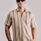 Camisa Mikonos Beige · Mangas Cortas