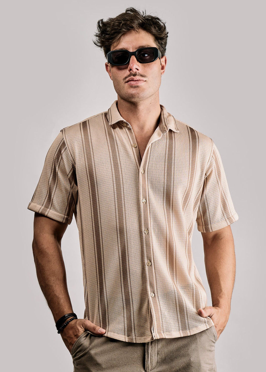 Camisa Mikonos · Mangas Cortas
