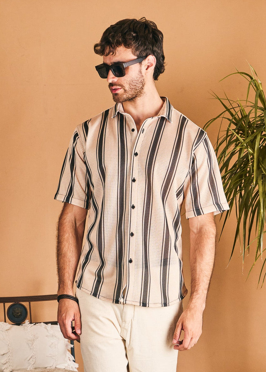 Camisa Mikonos · Mangas Cortas