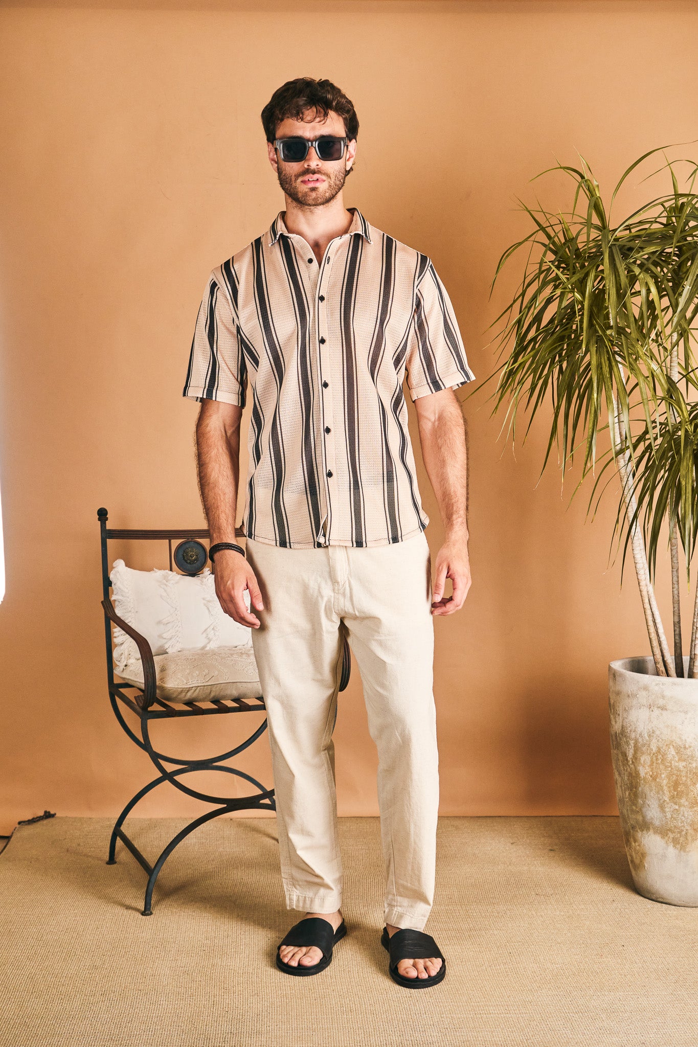 Camisa Mikonos · Mangas Cortas