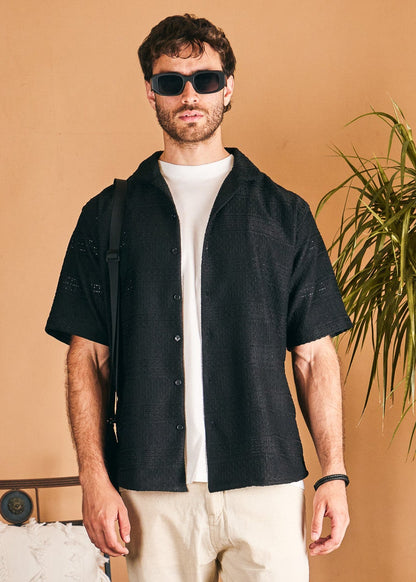 Camisa Ibiza Negro · Mangas Cortas