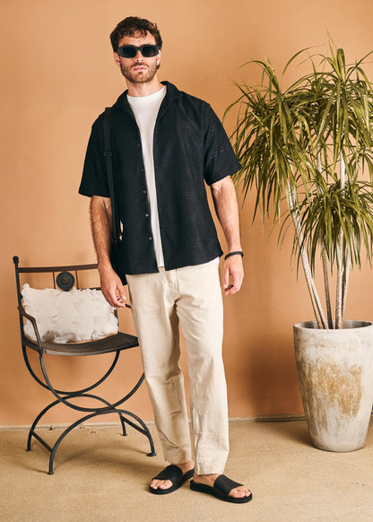 Camisa Ibiza Negro · Mangas Cortas