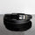 Pulsera 05 Negro cuero y plata · Doble