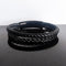 Pulsera 08 Negro con Black Niquel · Doble