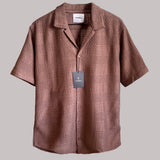 Camisa Ibiza Tostado Manga Corta Slim Fit
