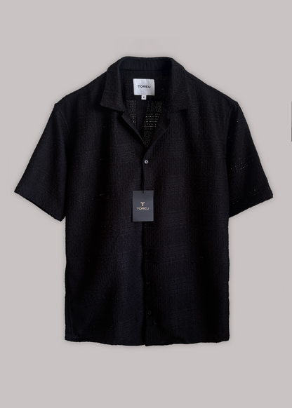 Camisa Ibiza Negro · Mangas Cortas