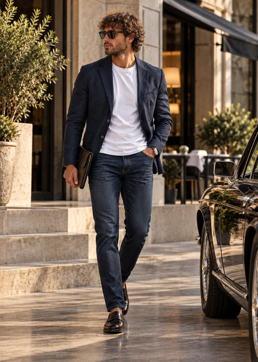 Jean Issac Azul Noche  Denim Premium