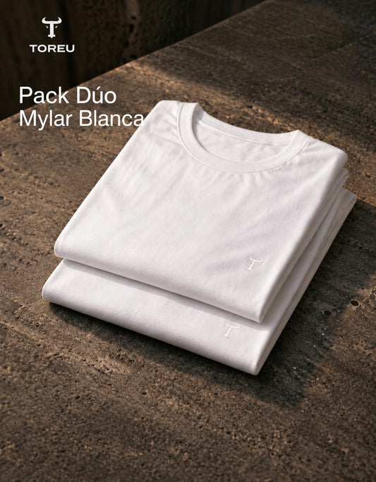 Pack duo Remera Mylar Blanca