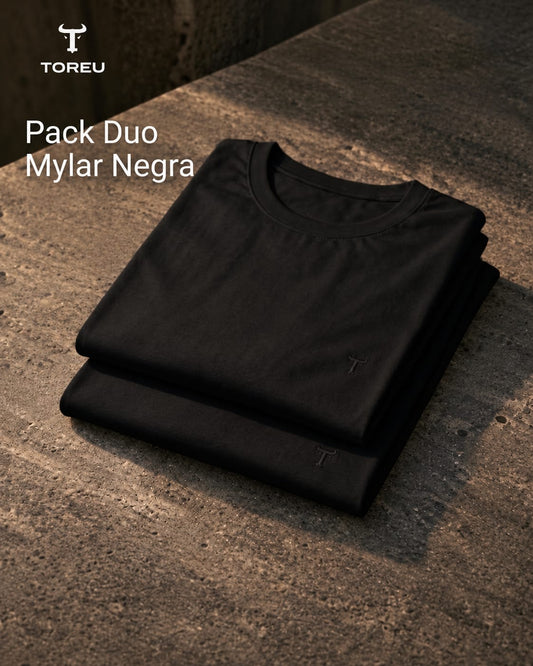 Pack duo Remera Mylar Negra