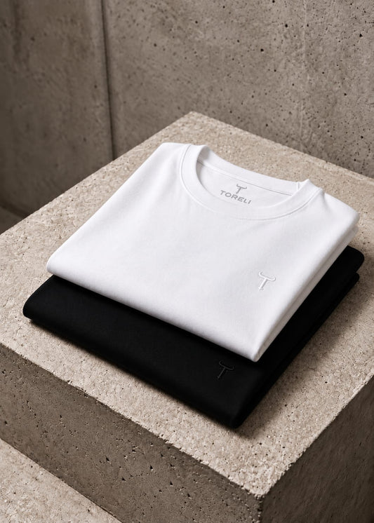Pack duo Remera Mylar Blanca y Negra