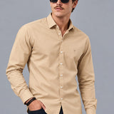 Camisa Cliff Tostado Regular Fit de Algodón