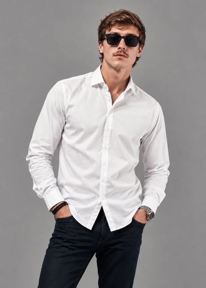 Camisa Cliff Blanco Regular Fit de Algodón