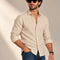 Camisa de Lino de Algodon Beig