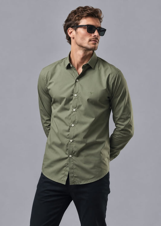 Camisa Cliff Militar  Regular Fit de algodon
