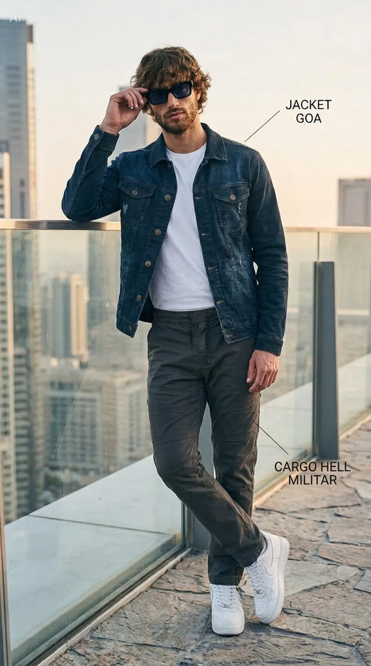 Pantalón Cargo Hell · Gris Slim Fit