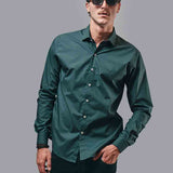 Camisa Cliff Petroleo  Regular Fit de algodon