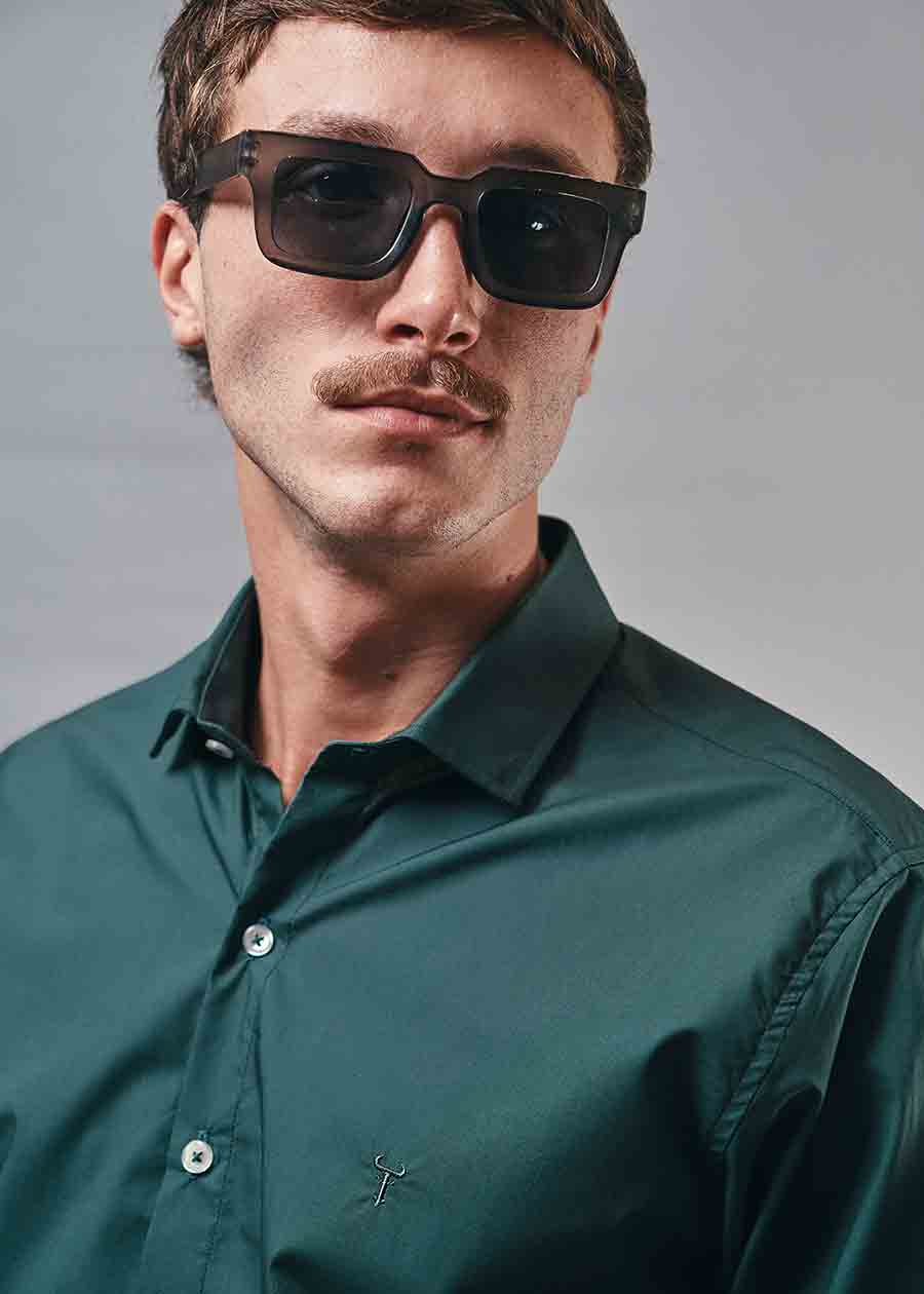 Camisa Cliff Petroleo · Regular Fit