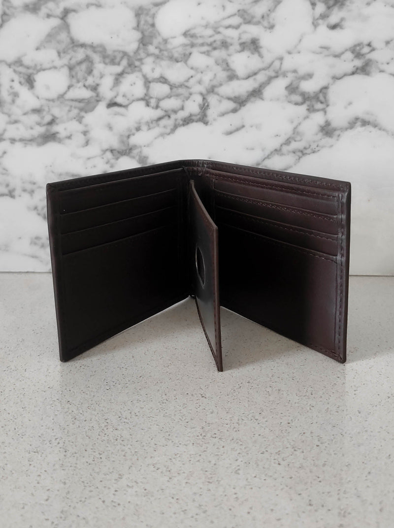 Billetera de cuero Kurt con visor